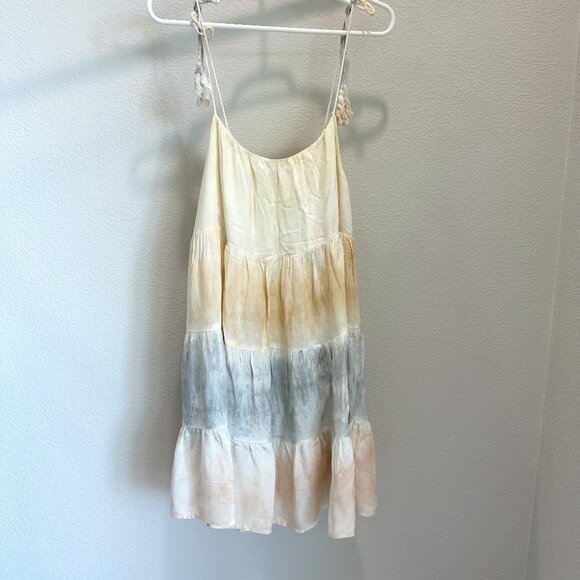 Storia Dresses & Skirts - Storia Multi-Color Tie Dye Ruffle Spaghetti Strap Summer Dress